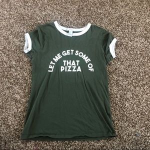 A pizza themed shirt
